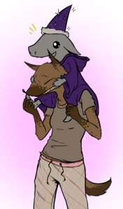 Rating: Safe Score: 0 Tags: ambiguous_gender anthro bottomwear canid canine carrying_another clothing cutebold dungeons_and_dragons duo dwarf_fortress e621 ensea eyes_closed female fur furred_kobold furred_scalie gnoll hasbro hat headgear headwear hyena kobold mammal on_shoulders on_top on_top_of open_mouth pants reptile robe scalie sparkles spotted_hyena teeth wizard_hat wizards_of_the_coast User: bunchy7s