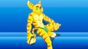 Rating: Questionable Score: 0 Tags: 2011 abs anthro biceps big_muscles clothed clothing e621 fabfelipe green_clothing green_eyes green_thong green_underwear lombax looking_at_viewer male mammal muscular muscular_anthro muscular_male nude pecs portrait pose ratchet_(ratchet_and_clank) ratchet_and_clank skimpy solo sony_corporation sony_interactive_entertainment stripes tail tail_tuft thong three-quarter_portrait topless tuft underwear User: bunchy7s