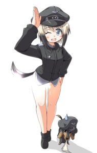 Rating: Questionable Score: 0 Tags: blue_eyes blush bottomless canine censored clothing erica_hartmann female hat multicolored_hair naitou_kouse no_panties panties rule34 short_hair strike_witches sunlight_censor sweatdrop tail two-tone_hair unaware underwear wink world_witches_series User: bunchy7s
