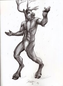 Rating: Safe Score: 0 Tags: 2010 5_fingers abs anthro antlers biped chest_tuft deer e621 facial_markings fingerless_(marking) fingers fur greyscale happy head_markings hooves horn kashe looking_aside male mammal markings monochrome muscular muscular_anthro muscular_male muzzle_(marking) new_world_deer nude pubes raining reindeer simple_background sketch smile snout snout_markings solo standing tuft white_background User: bunchy7s