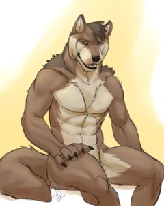 Rating: Safe Score: 0 Tags: 2013 4:5 abs anthro biceps big_muscles biped black_nose blue_eyes brown_body brown_fur brown_hair canid canine canis chest_tuft claws e621 fangs fur green_eyes hair heterochromia loco_(loboloc0) looking_at_viewer male mammal muscular muscular_anthro muscular_male nude open_mouth paws pecs pose rrowdybeast simple_background sitting solo tail tan_body tan_fur teeth tongue tuft wolf User: bunchy7s