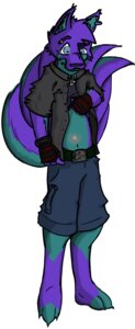 Rating: Safe Score: 0 Tags: anthro arms_bent black_clothing blue_eyes bottomwear canid canine canis clothing e621 fen_(character) fox hi_res hybrid legs_together male mammal microsoft multi_tail multicolored_body navel phenris piercing purple_body shorts simple_background solo standing straight_legs tail white_background wolf xbox_game_studios User: bunchy7s