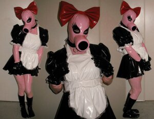 Rating: Questionable Score: 0 Tags: birdo birdo_(character) clothed clothing collar costume e621 female form_fitting fursuit grandfathered_content human latex maid_uniform mammal mario_bros nintendo photography_(artwork) rael_bunni real solo uniform what User: bunchy7s