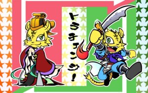 Rating: Safe Score: 0 Tags: ambiguous_gender anthro duo e621 felid holding_melee_weapon holding_object holding_sword holding_weapon kabuto0495 mammal melee_weapon pantherine simple_background sword tail tiger warrior weapon User: bunchy7s