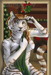 Rating: Questionable Score: 0 Tags: 2008 anthro breasts christmas e621 featureless_breasts felid female hi_res holidays kissing_bough mammal mistletoe nude pantherine plant solo stripes tail tiger zhivago_(artist) User: bunchy7s