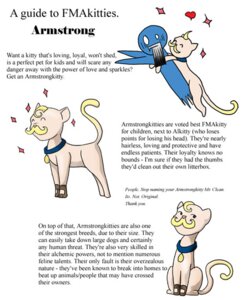 Rating: Safe Score: 0 Tags: blonde_hair clothing collar domestic_cat duo e621 english_text felid feline felis feral fmakitties fullmetal_alchemist fur gloves hair handwear heart_symbol major_alex_armstrong male mammal quadruped tail tan_body tan_fur text unknown_artist User: bunchy7s