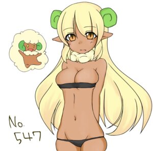 Rating: Questionable Score: 0 Tags: anthro arms_behind_back bad_id bare_shoulders blonde_hair breasts cleavage cosplay dark-skinned_female dark_skin female hands_behind_back horns humanized_pokemon long_hair moemon navel nintendo open_mouth orange_eyes panties pointy_ears pokemon pokemon_(cosplay) pokemon_bw rule34 solo tight_clothes underwear whimsicott whimsicott_(cosplay) white_background User: bunchy7s