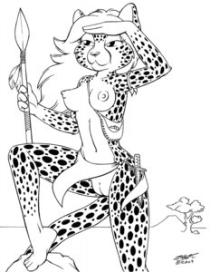 Rating: Explicit Score: 0 Tags: 2009 anthro biped bottomwear bottomwear_aside breasts brian_o'connell cheetah clothed clothing clothing_aside crotch_apron e621 exposed felid feline female fur genitals hi_res ineffective_clothing ineffective_loincloth knife loincloth loincloth_aside mammal markings melee_weapon monochrome navel nipples polearm skimpy solo spear spots spotted_body spotted_fur spotted_skin standing step_pose tail topless topless_female traditional_media_(artwork) vulva weapon User: bunchy7s