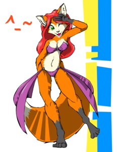 Rating: Questionable Score: 0 Tags: 2007 abstract_background anthro bandeau bikini black_nose canid canine cel_shading clothed clothing countershade_face countershading digital_drawing_(artwork) digital_media_(artwork) dipstick_ears dipstick_tail e621 ear_markings emoticon fanservice_fox female fox full-length_portrait fur gesture gloves_(marking) green_eyes hair hand_gesture inspectornill leg_markings mammal markings multicolored_ears navel one_eye_closed orange_hair portrait purple_bikini purple_clothing purple_swimwear red_fox red_hair shaded simple_background skimpy socks_(marking) solo standing swimwear tail tail_markings tight_clothing topwear true_fox two-piece_swimsuit v_sign white_body white_countershading white_fur white_inner_ear white_tail_tip wink User: bunchy7s