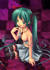 Rating: Explicit Score: 0 Tags: 1girl aqua_hair bra breasts checkerboard checkered female finger_licking green_eyes green_hair hatsune_miku jewelry kichiroku licking lingerie long_hair medium_breasts nail_polish navel necklace nipples panties panties_around_one_leg panty_pull petals rule34 sitting skirt solo strap_slip thighhighs tied_hair tongue twintails underwear very_long_hair vocaloid world_is_mine_(vocaloid) zettai_ryouiki User: bunchy7s