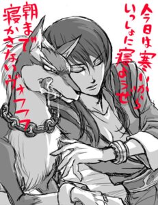 Rating: Questionable Score: 0 Tags: bandai_namco bodily_fluids canid canine canis chain chain_collar claws collar domestic_dog drooling duo e621 fangs feral hige2323 human licking male mammal repede saliva simple_background tales_of_(series) tales_of_vesperia teeth tongue tongue_out white_background yuri_lowell User: bunchy7s