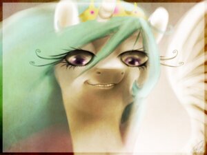 Rating: Safe Score: 0 Tags: 2012 4:3 crown e621 equid equine feathered_wings feathers female feral friendship_is_magic green_hair grin hair hasbro headgear hi_res horn imalou mammal my_little_pony mythological_creature mythological_equine mythology princess_celestia_(mlp) purple_eyes smile solo white_body white_feathers winged_unicorn wings User: bunchy7s