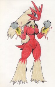 Rating: Questionable Score: 0 Tags: absurd_res anthro anthrofied avian bird blaziken blue_eyes breasts claws e621 female fire fur generation_3_pokemon hi_res naturally_censored navel nintendo non-mammal_breasts pokemon pokemon_(species) pokemorph red_body red_fur simple_background solo swordman16 white_background User: bunchy7s