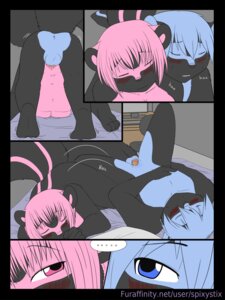 Rating: Explicit Score: 0 Tags: 2012 3:4 4_toes 5_fingers after_sex afterglow anthro anus ass_up athletic athletic_anthro athletic_male balls bare_chest bed black_border blue_balls blue_body blue_countershading blue_eyes blue_fur blue_hair blue_markings blue_stripes blue_tail blush bodily_fluids border breasts brother_(lore) brother_and_sister_(lore) chair clitoris collarbone comic computer_monitor countershading cum cum_in_vagina cum_inside desk devon_(nikora_angeli) digital_media_(artwork) duo e621 ellipsis eye_contact eyes_closed feet female female_penetrated fingers fluffy fluffy_tail from_behind_position front_view fur furniture genital_fluids genitals grey_body grey_chair grey_fur grey_nose grey_tail hair hand_on_own_chest hi_res incest_(lore) inside intraspecies keri_(nikora_angeli) leapfrog_position looking_at_another lying malachyte male male/female male_penetrating male_penetrating_female mammal markings mephitid motion_lines multicolored_body multicolored_fur nikora_angeli nipples nude office_chair on_back on_bed on_front open_mouth penetration penile penile_penetration penis penis_in_vagina pink_body pink_countershading pink_eyes pink_fur pink_hair pink_markings pink_stripes pink_tail rear_view sex short_hair sibling_(lore) side_boob sister_(lore) skunk slim_anthro slim_female speech_bubble spread_legs spreading stripes table tail tan_penis text toes twincest_(lore) twins_(lore) two_tone_body two_tone_fur two_tone_tail url vaginal vaginal_penetration vulva young young_anthro User: bunchy7s