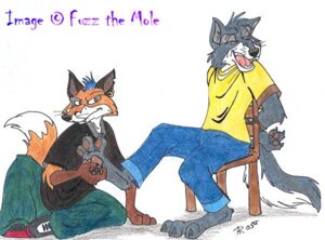 Rating: Safe Score: 0 Tags: 3_toes 4_fingers anthro baggy barefoot black_clothing black_nose black_topwear blue_bottomwear blue_clothing blue_hair bottomwear bound brown_body brown_fur canid canine canis chair cheek_tuft claws clothed clothing dipstick_tail duo e621 facial_tuft feet fingers footwear fox fully_clothed fur furniture fuzz_the_mole gloves_(marking) grey_body grey_fur grey_hair hair hands_behind_back hindpaw looking_at_another male mammal markings multicolored_tail open_mouth orange_body orange_fur oversized_bottomwear oversized_clothing oversized_pants pants paws raised_tail red_fox rope shirt shoes short_hair simple_background sitting t-shirt tail tail_markings teal_bottomwear teal_clothing tickling toes topwear true_fox tuft whiskers white_background white_body white_fur wolf yellow_clothing yellow_topwear User: bunchy7s