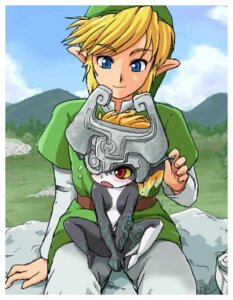 Rating: Questionable Score: 0 Tags: adult_(lore) blonde_hair blue_eyes blue_sky blush bodily_fluids border clothing cloud detailed_background digital_media_(artwork) duo e621 female fused_shadow grass hair headgear headwear humanoid humanoid_pointy_ears hylian konpeto link long_hair low_res male midna mountain nintendo not_furry oekaki on_lap open_mouth outside plant pointy_ears red_eyes sitting sitting_on_lap sky smile sweat the_legend_of_zelda twili twilight_princess white_border yellow_sclera young User: bunchy7s
