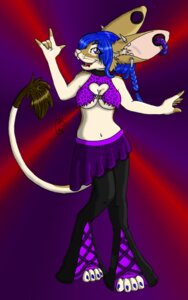 Rating: Safe Score: 0 Tags: 2011 5:8 anthro blue_hair bottomwear braided_hair breasts cleavage clothed clothing dipodid e621 ear_piercing facial_piercing female gesture hair hand_gesture ily_sign jerboa lip_piercing lip_ring long-eared_jerboa long_ears looking_at_viewer mammal pants piercing purple_eyes ring_piercing rodent signature silvermidnight skirt skousers solo tail under_boob User: bunchy7s