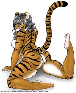 Rating: Explicit Score: 0 Tags: anthro anus ass black breasts chaotikat chubby feline female fur furry grey_hair hair half-closed_eyes hindpaw long_hair looking_at_viewer looking_back nude orange plantigrade plump_labia pose pussy rule34 sideboob solo stripes tail tiger white_background white_fur yellow_eyes User: bunchy7s