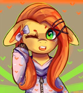 Rating: Safe Score: 0 Tags: abstract_background accessory bow_(feature) bow_accessory bow_ribbon cherkivi clothing e621 equid equine female floppy_ears fluttershy_(mlp) friendship_is_magic green_eyes hair hair_accessory hair_bow hair_ribbon hasbro hi_res hoodie horse long_hair looking_at_viewer mammal my_little_pony one_eye_closed open_mouth pony ribbons simple_background solo teeth tongue topwear zipper User: bunchy7s