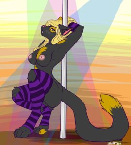 Rating: Questionable Score: 0 Tags: anthro areola black_body black_fur blonde_hair breasts clothing dancing domestic_cat e621 felid feline felis female footwear fur green_eyes hair hi_res kittentits legwear mammal nipples nude pattern_clothing pattern_legwear pole pole_dancing socks solo stockings striped_clothing striped_legwear stripes tail toeless_footwear toeless_socks whiskers User: bunchy7s Rating: Questionable Score: 0 Tags: anthro areola black_body black_fur blonde_hair breasts clothing dancing domestic_cat e621 felid feline felis female footwear fur green_eyes hair hi_res kittentits legwear mammal nipples nude pattern_clothing pattern_legwear pole pole_dancing socks solo stockings striped_clothing striped_legwear stripes tail toeless_footwear toeless_socks whiskers User: bunchy7s