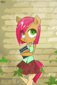 Rating: Safe Score: 0 Tags: 2:3 absurd_res anthro anthrofied babs_seed_(mlp) book bottomwear clothed clothing e621 earth_pony equid equine eye_through_hair female freckles friendship_is_magic fur green_eyes hair hair_over_eye hasbro hi_res horse leaf legwear long_hair looking_at_viewer mammal my_little_pony one_eye_obstructed pony red_hair shirt skirt solo stockings topwear translucent translucent_hair young young_anthro yuji8sushi User: bunchy7s