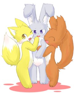 Rating: Safe Score: 0 Tags: anthro brown_body brown_fur canid canine chest_tuft copper_(kemonogatari) domestic_cat e621 fangs felid feline felis fox fur gold_(kemonogatari) grey_body grey_fur group hug kemonogatari lagomorph leporid long_ears looking_at_viewer male mammal purple_eyes rabbit rodent sciurid silver_(kemonogatari) standing suuta tail teeth tree_squirrel tuft yellow_body yellow_eyes yellow_fur young young_anthro User: bunchy7s