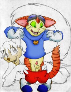 Rating: Explicit Score: 0 Tags: ambiguous_gender anthro blinx blinx_the_time_sweeper cat clothed clothing front_view gloves green_eyes male mizzyam pantsing rule34 standing tagme User: bunchy7s