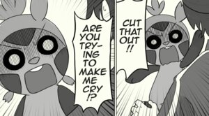 Rating: Safe Score: 0 Tags: ambiguous_gender calem_(pokemon) chespin comic duo e621 english_text feral generation_6_pokemon human mammal monochrome nintendo parody pokemon pokemon_(species) text unknown_artist yelling yotsubato! User: bunchy7s