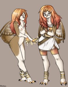 Rating: Questionable Score: 0 Tags: anthro avian belt bird breasts chest_tuft claira_(unifawn) claws clothing e621 eyewear feathered_wings feathers female fur glasses hair legband magic_user non-mammal_breasts nude orange_hair owl red_hair small_breasts solo toga tuft unifawn wings wristband User: bunchy7s