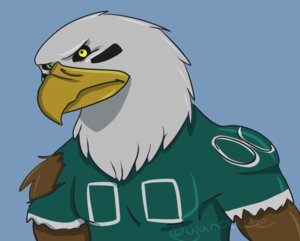 Rating: Safe Score: 0 Tags: accipitrid accipitriform american_football anthro avian bald_eagle beak bird clothing e621 eagle eye_black male neck_tuft nfl pheagle philadelphia_eagles sea_eagle shirt solo sport swoop_(philadelphia_eagles) teal_clothing teal_topwear topwear torn_clothing torn_topwear tuft yunalee User: bunchy7s