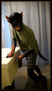 Rating: Safe Score: 0 Tags: after_transformation bathroom black_body black_claws black_fur black_hair black_nose bottomwear brown_body brown_fur canid canine canis checkered checkered_bottomwear checkered_clothing checkered_shorts claws clothing dewclaw domestic_dog e621 fur green_clothing green_shirt green_topwear hair human looking_back male mammal multicolored_body multicolored_fur out-of-the-boks pattern_bottomwear pattern_clothing pattern_shorts paws photo_manipulation pointy_ears real shirt shorts shower_curtain sink solo standing tail third-party_edit topwear transformation two_tone_body two_tone_fur User: bunchy7s