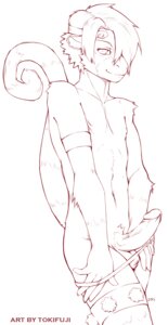 Rating: Explicit Score: 0 Tags: 2011 5_fingers anthro armband balls biped clothing clothing_pull e621 erection fingers fur genitals hair haplorhine humanoid_genitalia humanoid_hands humanoid_penis looking_at_viewer male mammal monkey monochrome nipples penis primate raised_tail short_hair simple_background smile solo standing tail text tokifuji underwear underwear_pull white_background User: bunchy7s