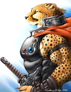 Rating: Safe Score: 0 Tags: 2002 anthro armor cape cheetah clothing e621 felid feline karabiner male mammal melee_weapon muscular muscular_anthro muscular_male plate_armor solo sword weapon User: bunchy7s Rating: Safe Score: 0 Tags: 2002 anthro armor cape cheetah clothing e621 felid feline karabiner male mammal melee_weapon muscular muscular_anthro muscular_male plate_armor solo sword weapon User: bunchy7s