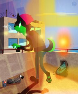 Rating: Safe Score: 0 Tags: 5:6 barefoot black_hair black_nose blue_eyes can cigar clothing container e621 feet fur hair hat headgear headwear hi_res leaning male multicolored_body multicolored_fur outside pawpads smoke smoking solo sunset tail zyrus User: bunchy7s