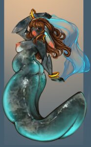 Rating: Questionable Score: 0 Tags: absurd_res anthro aquatic belly belly_dancer big_belly blue_body blue_border blue_scales blue_skin border breasts brown_eyes brown_hair brown_sclera clothed clothing e621 ear_piercing female fsmaverick gradient_background hair hi_res jewelry mammal manatee manatee_merfolk merfolk nipples non-mammal_breasts non-mammal_nipples nude piercing pregnant scales side_boob simple_background sirenian slightly_chubby solo split_form topless translucent translucent_clothing veil victoria_(angelamylover) User: bunchy7s