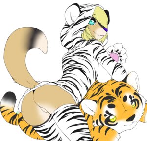 Rating: Explicit Score: 0 Tags: anthro blonde_hair bottomless butt canid canine clothed clothing e621 felid female fox genitals green_eyes hair hoodie looking_at_viewer looking_back mammal niis pantherine pinup plushie pose presenting presenting_hindquarters skimpy solo stripes tail tiger topwear vulva User: bunchy7s