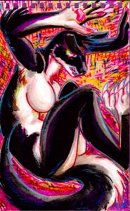 Rating: Safe Score: 0 Tags: 2006 5_fingers abstract_background anthro biped black_body black_fur breasts claws e621 ekaltadeta fangs featureless_breasts feet female fingers fur kangaroo macropod mammal marsupial nude pen_(artwork) ra'aya side_boob side_view sketch solo tail teeth traditional_media_(artwork) uaykan white_body white_fur User: bunchy7s