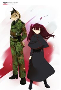 Rating: Safe Score: 0 Tags: clothing cross duo e621 english_text felid feline female flag germany gun handgun human iron_cross kubikitsune lynx male mammal nazi pistol ranged_weapon text uniform weapon User: bunchy7s