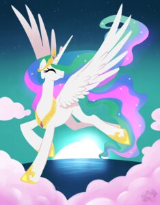 Rating: Safe Score: 0 Tags: crown detailed_background e621 equid equine eyes_closed feathered_wings feathers female feral friendship_is_magic hair hasbro headgear horn mammal multicolored_hair my_little_pony mythological_creature mythological_equine mythology princess princess_celestia_(mlp) quadruped rainbow_hair royalty seagerdy solo star tail toony white_body white_feathers winged_unicorn wings User: bunchy7s