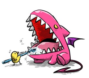 Rating: Safe Score: 0 Tags: ambiguous_gender avian beak bird brush duo e621 earthbound_(series) kokh nintendo simple_background toothbrush ultimate_chimera white_background User: bunchy7s