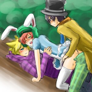 Rating: Explicit Score: 0 Tags: 3boys alice_in_wonderland anal animal_ears black_hair blonde_hair bunny_ear cat_ears comedy_central crossdressing crossover gay group_sex hat kenny_mccormick kyle_broflovski male male_only red_hair rule34 sex south_park stan_marsh threesome top_hat yaoi User: bunchy7s