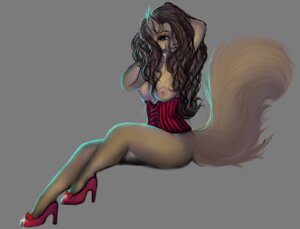 Rating: Questionable Score: 0 Tags: anthro biped bottomless breasts clothed clothing e621 female footwear grey_background hair hair_over_eye high_heels looking_at_viewer mammal meruserotica nipples one_eye_obstructed rodent sciurid seductive shoes simple_background sitting skimpy solo tail topless tree_squirrel User: bunchy7s