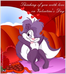 Rating: Safe Score: 0 Tags: andybunny anthro bedroom_eyes breasts e621 featureless_breasts featureless_crotch female fifi_la_fume flower fluffy fluffy_tail half-closed_eyes heart_symbol holidays mammal mephitid narrowed_eyes pillow plant rose_(flower) seductive skunk solo striped_skunk tail tiny_toon_adventures tongue toony valentine's_day warner_brothers User: bunchy7s