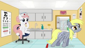 Rating: Safe Score: 0 Tags: blackgryph0n blonde_hair blue_eyes cabinet chair chart clothing cutie_mark derpy_hooves_(mlp) detailed_background digital_media_(artwork) doing_it_wrong duo e621 earth_pony english_text equid equine examination eye_chart feathered_wings feathers female feral friendship_is_magic furniture grey_body grey_feathers hair hand_soap hasbro hat headgear headwear heart_symbol hi_res horse hospital humor mammal medical my_little_pony mythological_creature mythological_equine mythology nurse nurse_redheart_(mlp) office optometrist optometry patient pegasus pink_hair pony poster quadruped red_cross shocked sink sitting standing tail text tongue_depressor toony wings yellow_eyes User: bunchy7s