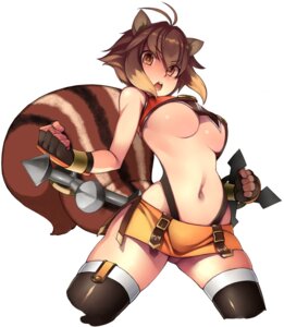 Rating: Questionable Score: 0 Tags: ahoge animal_humanoid arc_system_works blazblue breasts brown_eyes brown_hair clothing club_(weapon) e621 female fingerless_gloves gloves hair handwear human humanoid legwear looking_at_viewer makoto_nanaya mammal mammal_humanoid melee_weapon midriff navel nightstick open_mouth rodent rodent_humanoid sciurid sciurid_humanoid simple_background solo squirrel_tail tama1130 thigh_highs tree_squirrel tree_squirrel_humanoid under_boob weapon white_background User: bunchy7s