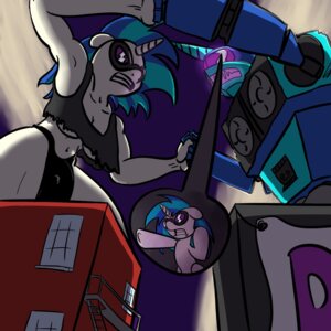 Rating: Questionable Score: 0 Tags: 1:1 anthro anthrofied breasts bulge dj_acid duo e621 equid equine female feral friendship_is_magic full_stop gynomorph hasbro hi_res horn intersex machine macro mammal mecha my_little_pony mythological_creature mythological_equine mythology unicorn vinyl_scratch_(mlp) what User: bunchy7s