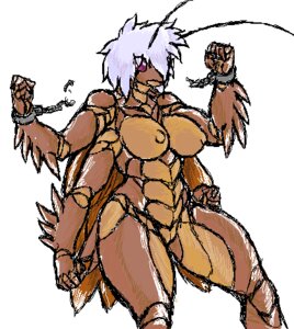 Rating: Questionable Score: 0 Tags: 4_arms antennae_(anatomy) anthro arthropod biped blattodean breasts brown_body brown_exoskeleton cockroach cuff_(restraint) digital_media_(artwork) e621 exoskeleton female hair handcuffs insect low_res metal_cuffs multi_arm multi_limb mutabouru nipples non-mammal_breasts non-mammal_nipples oekaki restraints shackles simple_background solo standing white_background white_hair wings User: bunchy7s