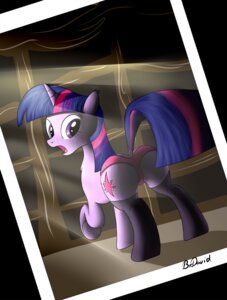 Rating: Questionable Score: 0 Tags: black_background br-david butt clothing cutie_mark dutch_angle e621 equid equine female feral friendship_is_magic fur hair hasbro hi_res horn legwear looking_back mammal multicolored_hair my_little_pony mythological_creature mythological_equine mythology open_mouth panties photo pink_clothing pink_panties pink_underwear purple_body purple_eyes purple_fur purple_hair raised_leg raised_tail shocked simple_background solo stockings surprised tail twilight_sparkle_(mlp) two_tone_hair underwear unicorn User: bunchy7s