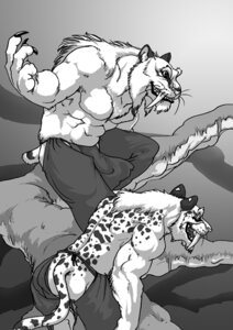 Rating: Questionable Score: 0 Tags: abs anthro biceps bottomwear bulge butt chaps claws clothed clothing duo e621 fangs felid fur grin gweek loincloth male mammal markings monochrome muscular open_mouth pants pecs pose prehistoric_species saber-toothed_tiger sabertooth_(anatomy) smile spots tail teeth tongue topless tusks underwear whiskers User: bunchy7s Rating: Questionable Score: 0 Tags: abs anthro biceps bottomwear bulge butt chaps claws clothed clothing duo e621 fangs felid fur grin gweek loincloth male mammal markings monochrome muscular open_mouth pants pecs pose prehistoric_species saber-toothed_tiger sabertooth_(anatomy) smile spots tail teeth tongue topless tusks underwear whiskers User: bunchy7s