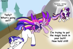 Rating: Safe Score: 0 Tags: 2014 3:2 blue_eyeshadow blue_hair building canterlot castle dialogue e621 english_text equid equine eyes_closed eyeshadow feathered_wings feathers female feral friendship_is_magic fur glowing group hair hasbro horn levitation magic makeup male mammal multicolored_hair my_little_pony mythological_creature mythological_equine mythology outside palace purple_body purple_eyes purple_fur purple_hair rarity_(mlp) shining_armor_(mlp) strebiskunk text tongue tongue_out twilight_sparkle_(mlp) two_tone_hair unicorn winged_unicorn wings User: bunchy7s